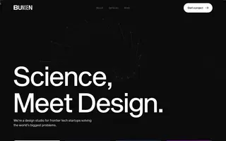 Bunsen homepage website preview