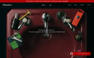 Monastery homepage website preview