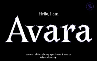 Avara homepage website preview