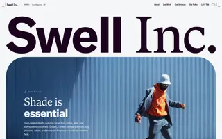 Swell Inc. homepage website preview