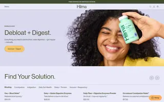 Hilma homepage website preview