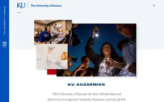 The University of Kansas homepage website preview
