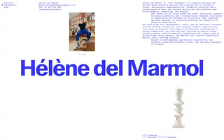 helenedelmarmol.com homepage website preview