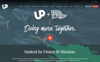 Upstream International homepage website preview