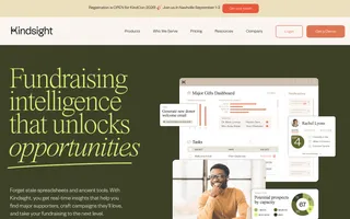 Kindsight homepage website preview