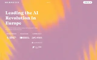 Merantix homepage website preview