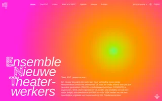 Ensemble Nieuwe Theaterwerkers homepage website preview
