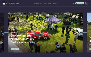 Bicester Motion homepage website preview