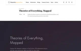 Quanta Magazine homepage website preview