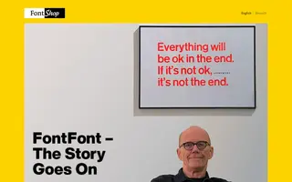 FontShop homepage website preview