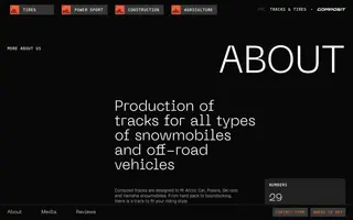 Composit Tracks homepage website preview