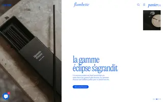 Flambette homepage website preview