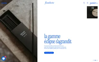 Flambette homepage website preview