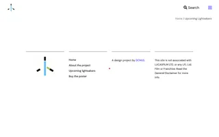 Lightsaber Archive homepage website preview