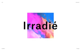 Irradié homepage website preview