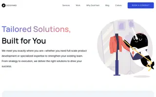 DockYard homepage website preview