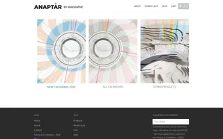Anaptár homepage website preview