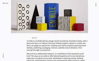 En Ville homepage website preview