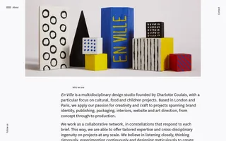 En Ville homepage website preview