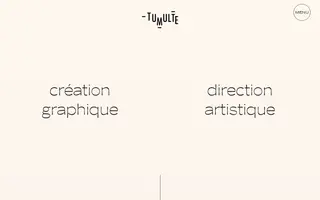 Studio Tumulte homepage website preview