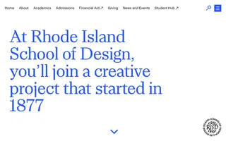 RISD homepage website preview