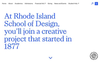 RISD homepage website preview