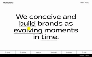 Momento Agency homepage website preview