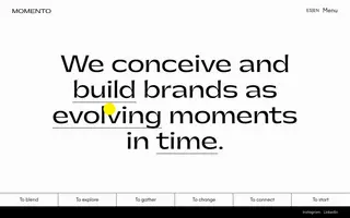 Momento Agency homepage website preview