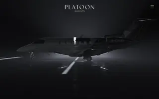 Platoon Aviation homepage website preview