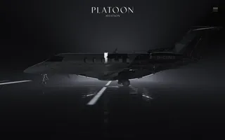 Platoon Aviation homepage website preview