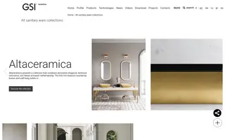 GSI Ceramica homepage website preview