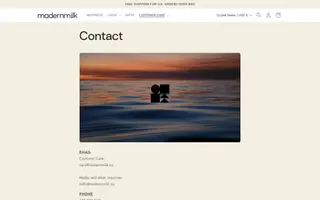 ModernMilk homepage website preview