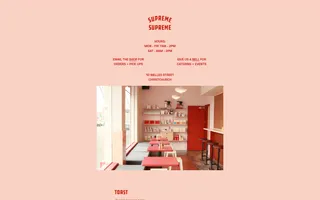 Supreme Supreme homepage website preview