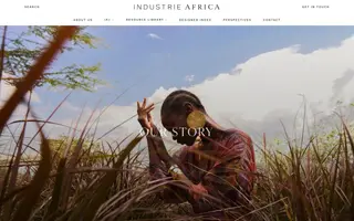 Industrie Africa homepage website preview