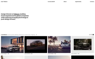 Evan Tolleson homepage website preview