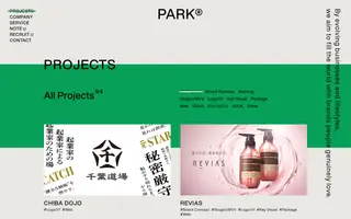 PARK Inc. homepage website preview