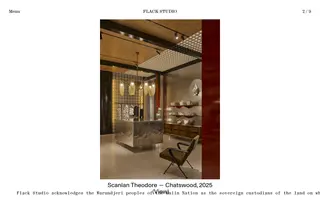 Flack Studio homepage website preview