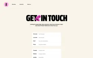 Thanks homepage website preview