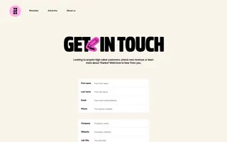 Thanks homepage website preview