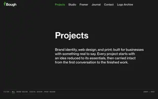 Bough homepage website preview