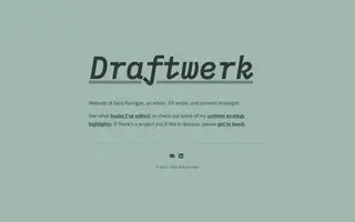 Draftwerk homepage website preview