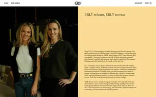 ERLY Skincare homepage website preview