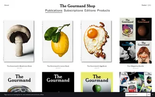 The Gourmand homepage website preview
