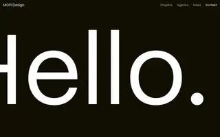 MOR Design homepage website preview