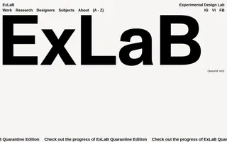 ExLab homepage website preview