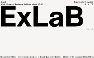 ExLab homepage website preview