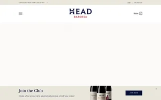 Head Wines homepage website preview