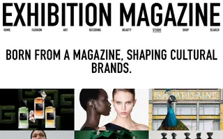 Exhibition Magazine homepage website preview