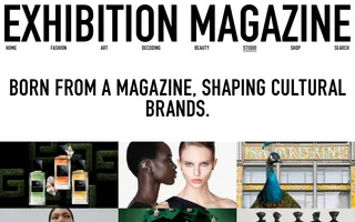 Exhibition Magazine homepage website preview