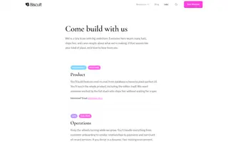 Biscuit homepage website preview